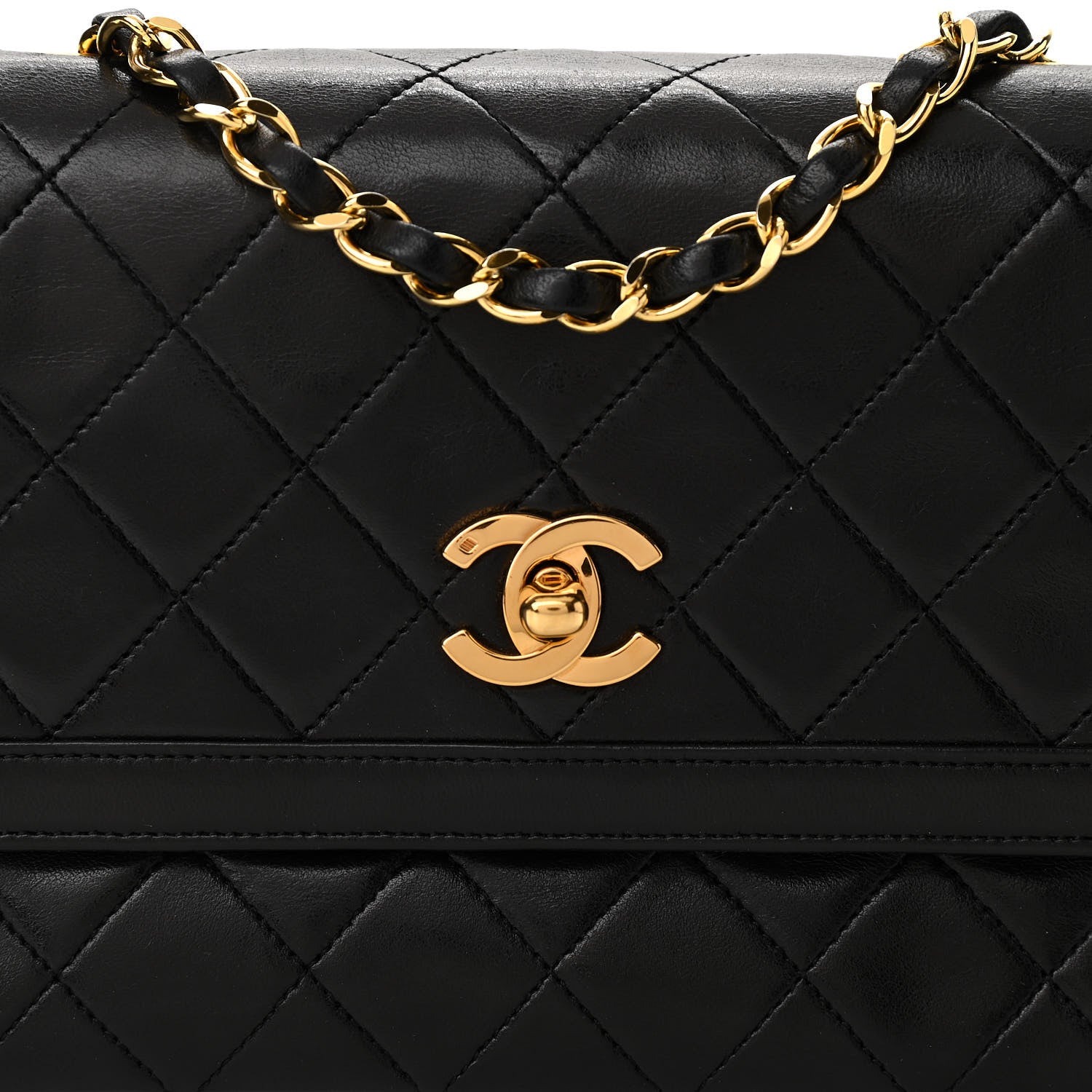 Chanel Lambskin Quilted Small Single Flap Black 8 of 11