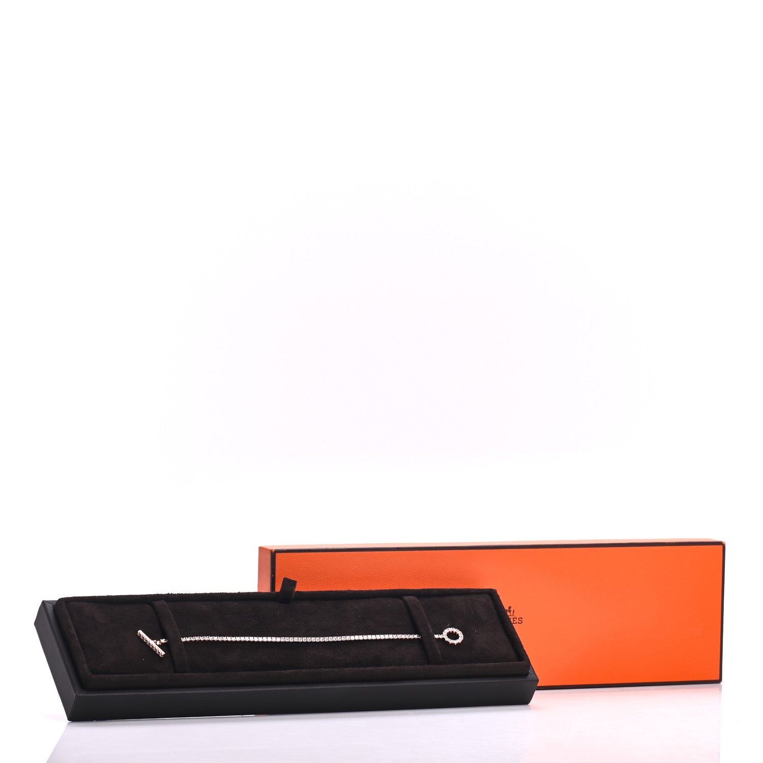 Hermes 18K Rose Gold Diamond Finesse Link Bracelet SH 5 of 5