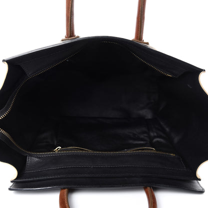 Celine Calfskin Linen Mini Tri-Color Luggage Beige 5 of 13