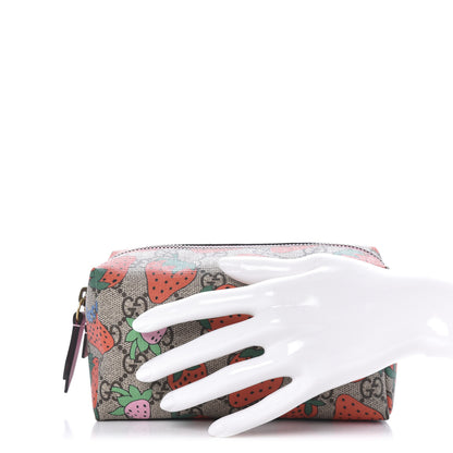 Gucci GG Supreme Monogram Strawberry Cosmetic Case 2 of 11