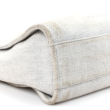 Chanel Woven Straw Raffia Small Deauville Tote Grey 9 of 11