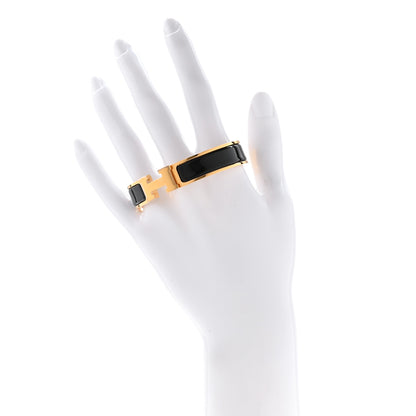Hermes Enamel Narrow Clic Clac H Bracelet PM Black 2 of 6