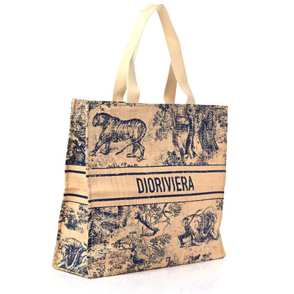Christian Dior Straw Dioriviera Tote Beige 3 of 7