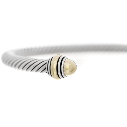 David Yurman Sterling Silver 14K Yellow Gold 5mm Cable Classics Dome Bracelet 4 of 6