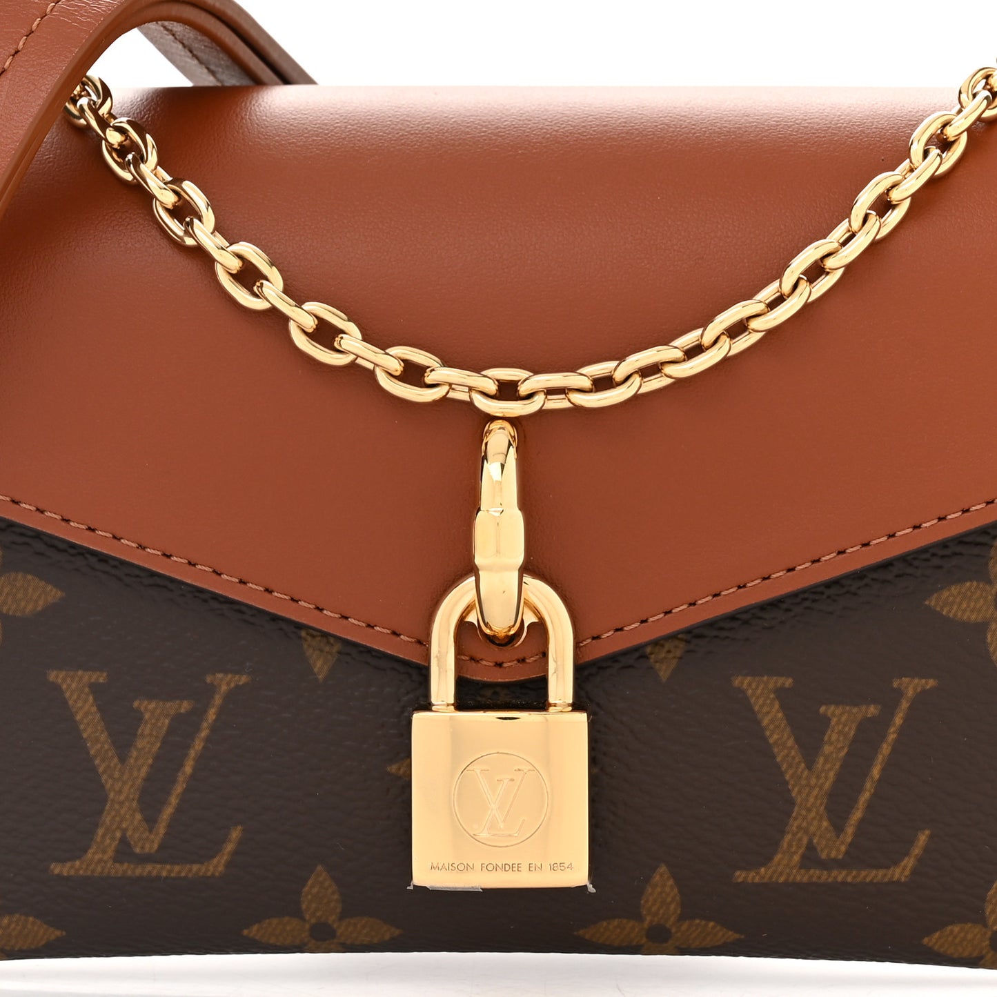 Monogram Padlock On Strap Caramel