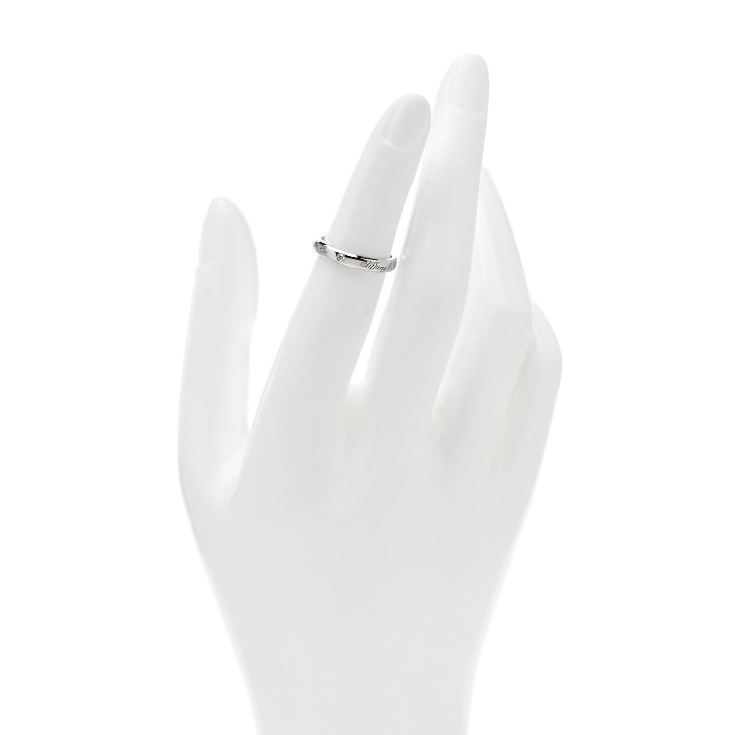 Platinum Diamond 3mm Notes Ring 47 4.25