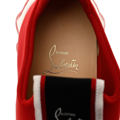 Christian Louboutin Neoprene Tiketa Flat Sneakers 38.5 Red 6 of 8