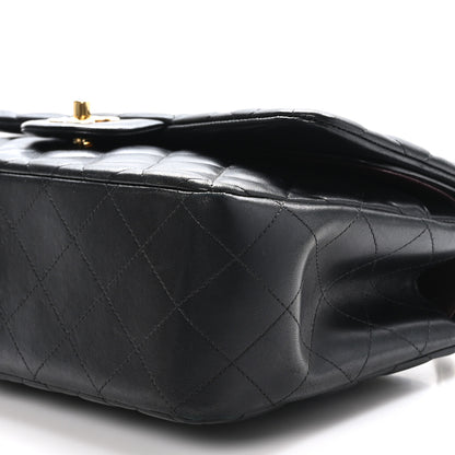Chanel Lambskin Quilted Jumbo Double Flap Black 10 of 11