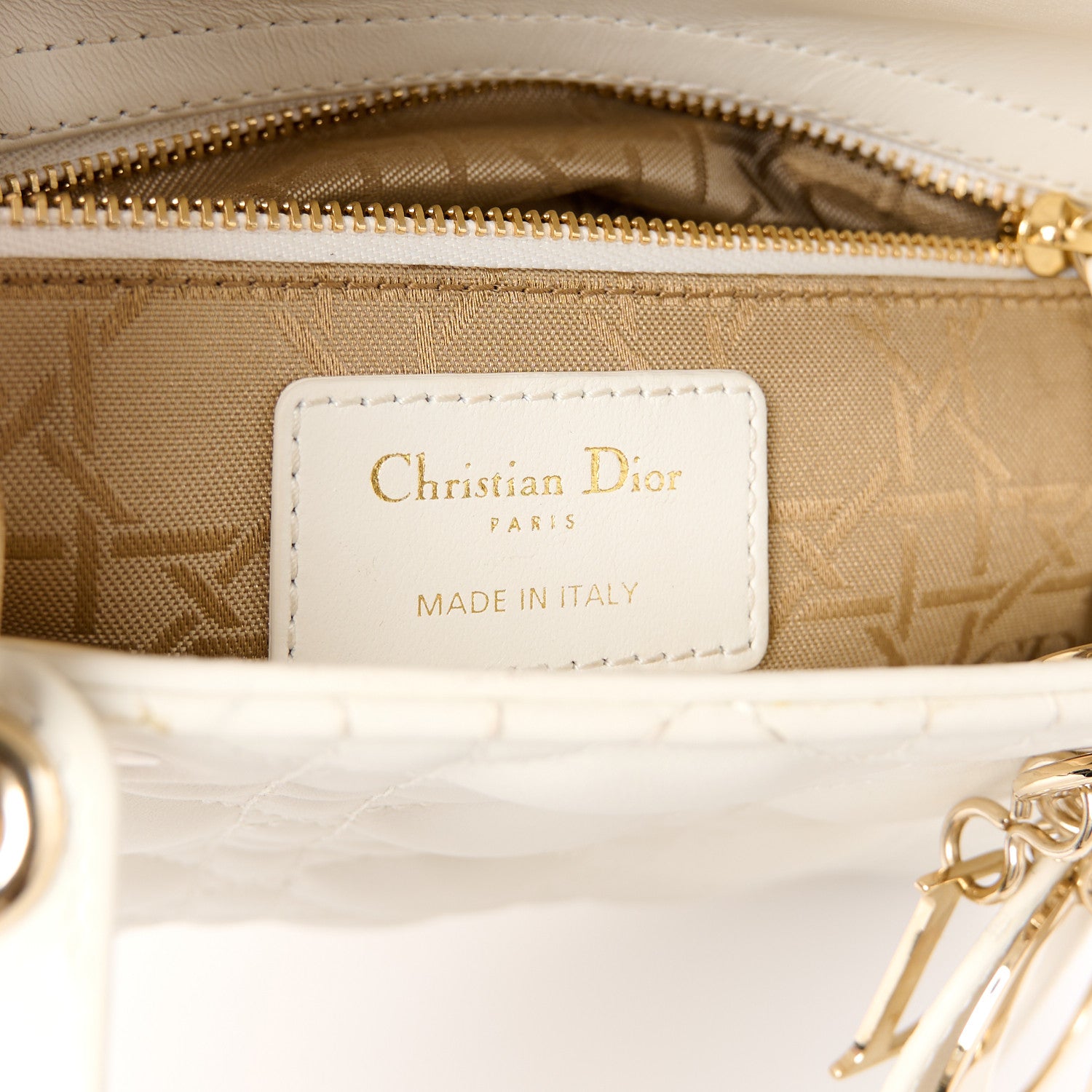 Christian Dior Lambskin Cannage Small My ABCDior Lady Dior White 6 of 11
