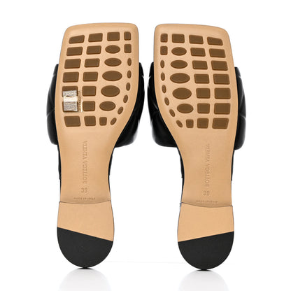 Bottega Veneta Nappa Quilted Rubber Lido Flat Sandals 39 Black 5 of 8