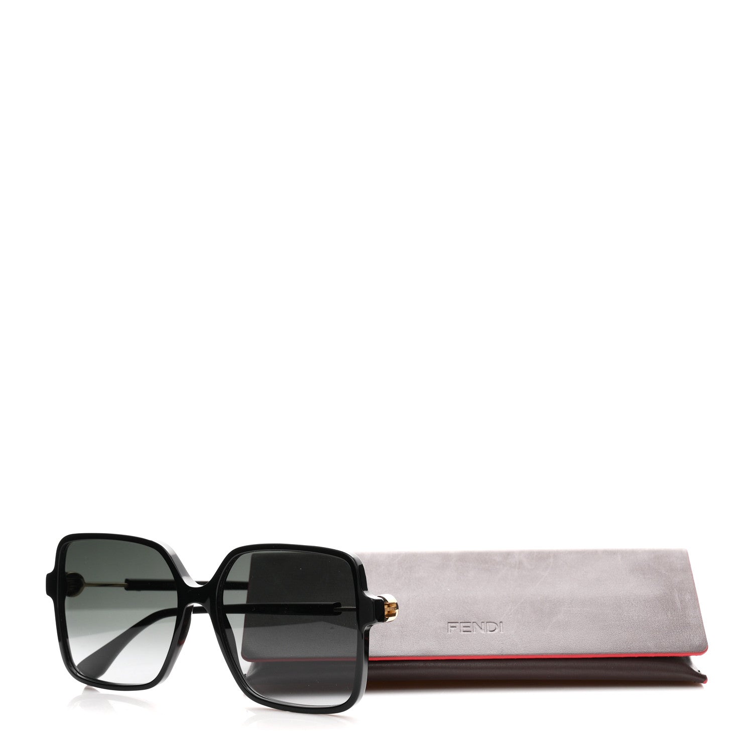 Fendi Acetate Square Sunglasses FF 0411/S Black 7 of 7