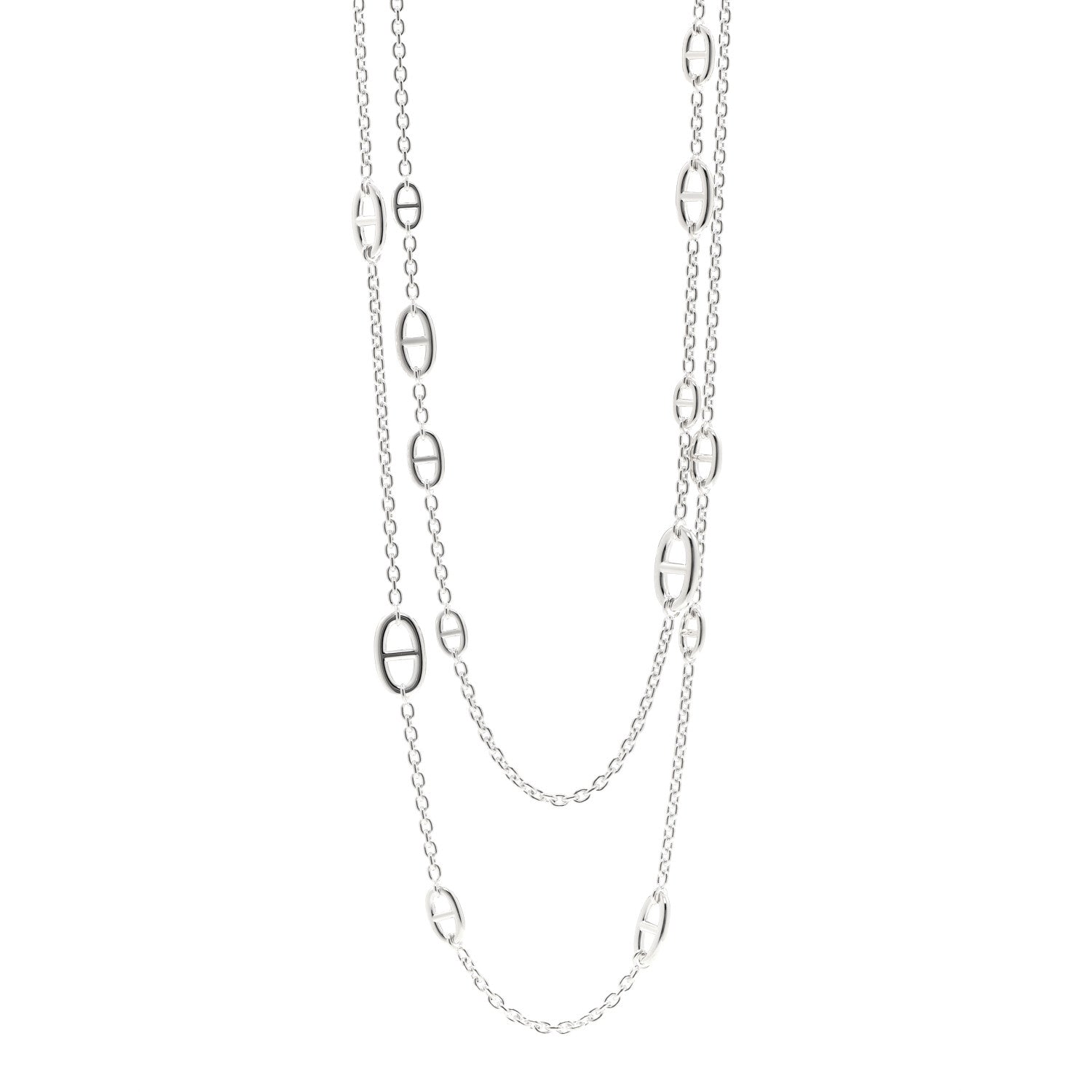 Hermes Sterling Silver Farandole Necklace 160 1 of 5