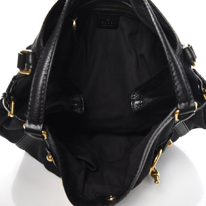 Gucci Monogram Medium Jockey Tote Black 5 of 8