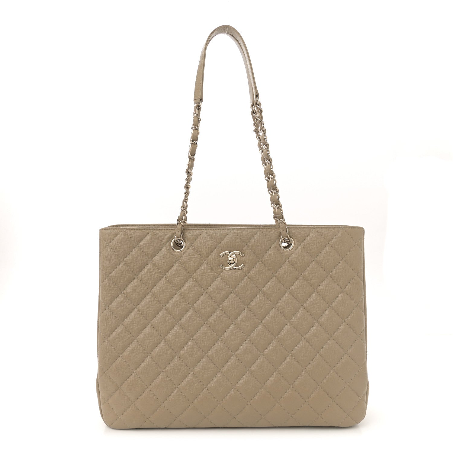 Chanel Caviar Quilted Large Shopping Tote Beige 1 of 10