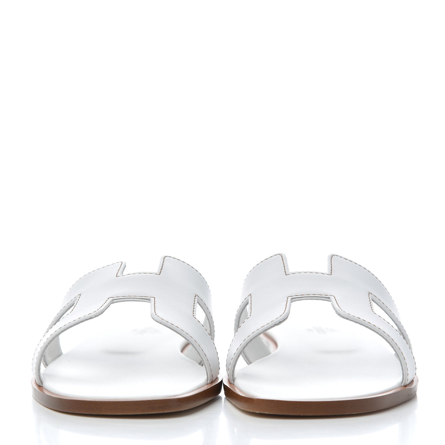 Box Calfskin Oran Sandals 37.5 White