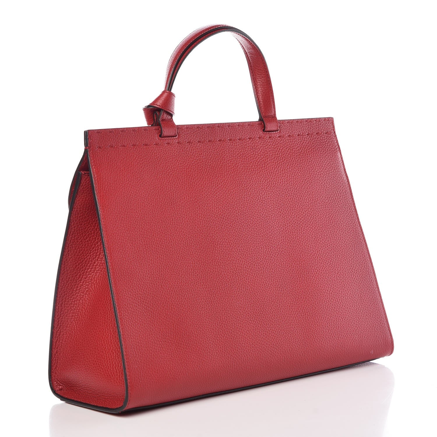 Gucci Calfskin Medium GG Marmont Top Handle Bag Vulcanic Red 3 of 7