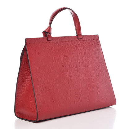 Gucci Calfskin Medium GG Marmont Top Handle Bag Vulcanic Red 3 of 7