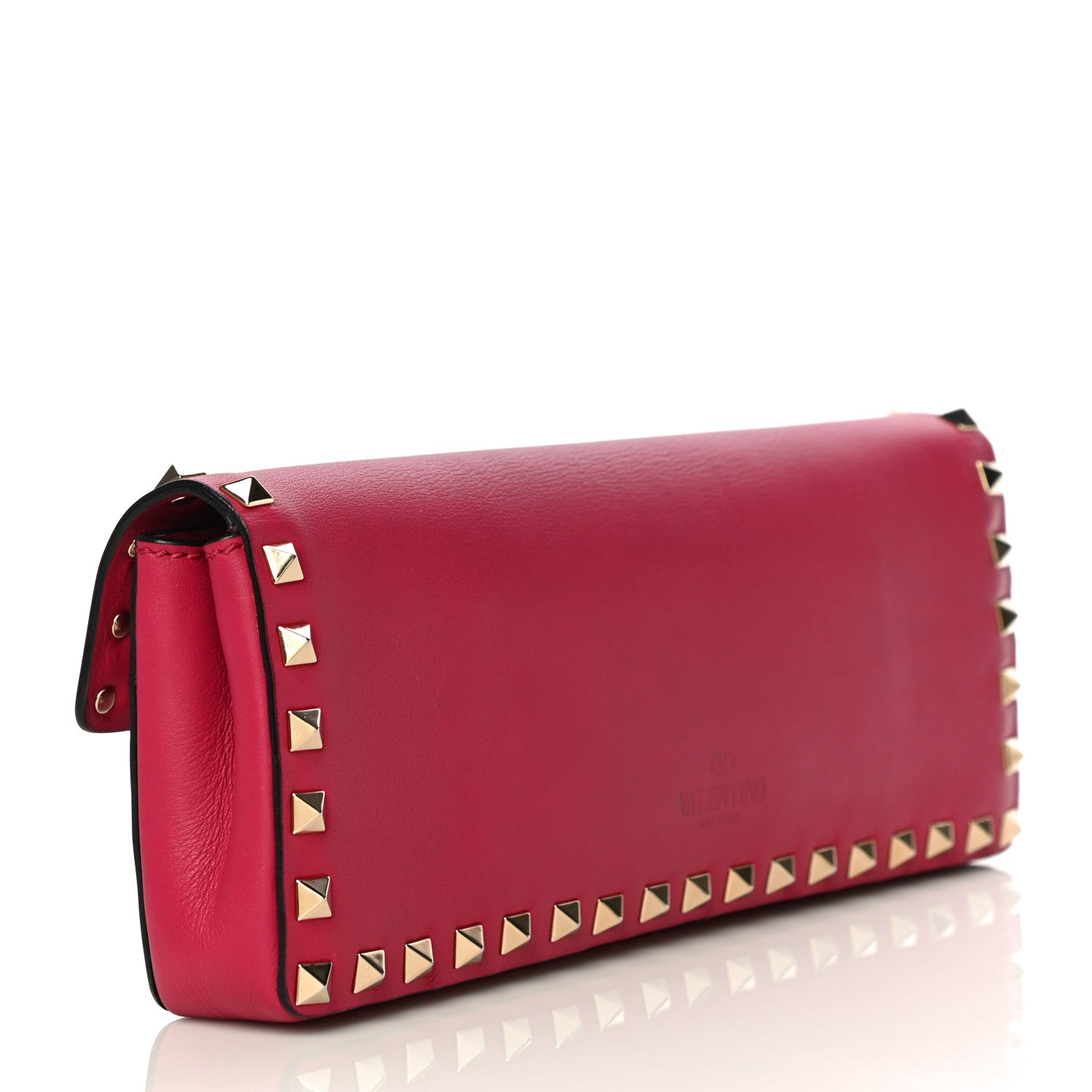 Valentino Garavani Nappa Rockstud Bangle Clutch Cyclamin 2 of 11