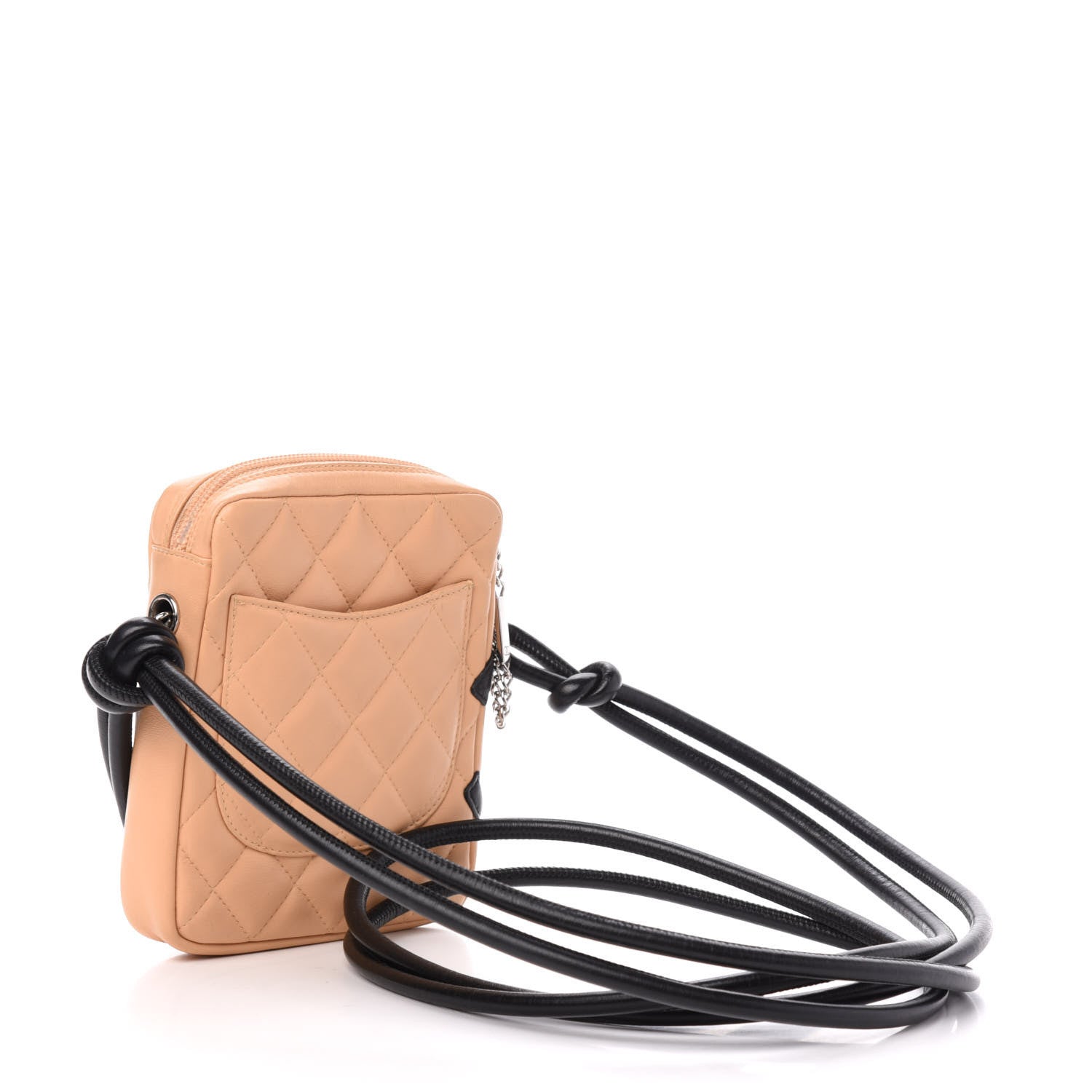 Chanel Calfskin Quilted Small Cambon Messenger Beige Black 3 of 10