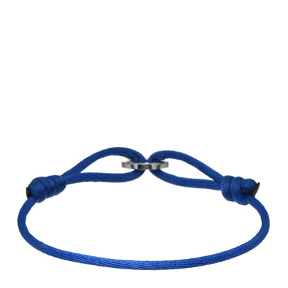 Cartier 18K White Gold Diamond LOVE Adjustable Cord Bracelet Royal Blue 3 of 4