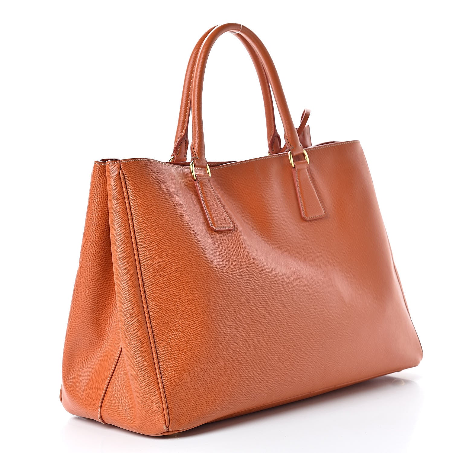 Prada Saffiano Lux Large Tote Papaya 3 of 18