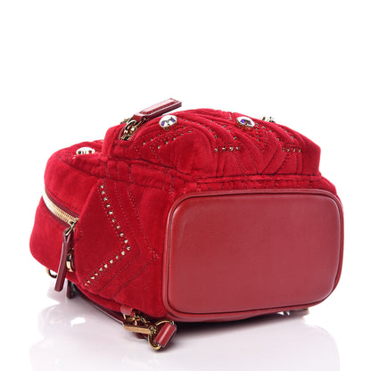 MCM Velvet Swarovski Crystal Bebe Boo Backpack Viva Red 4 of 10