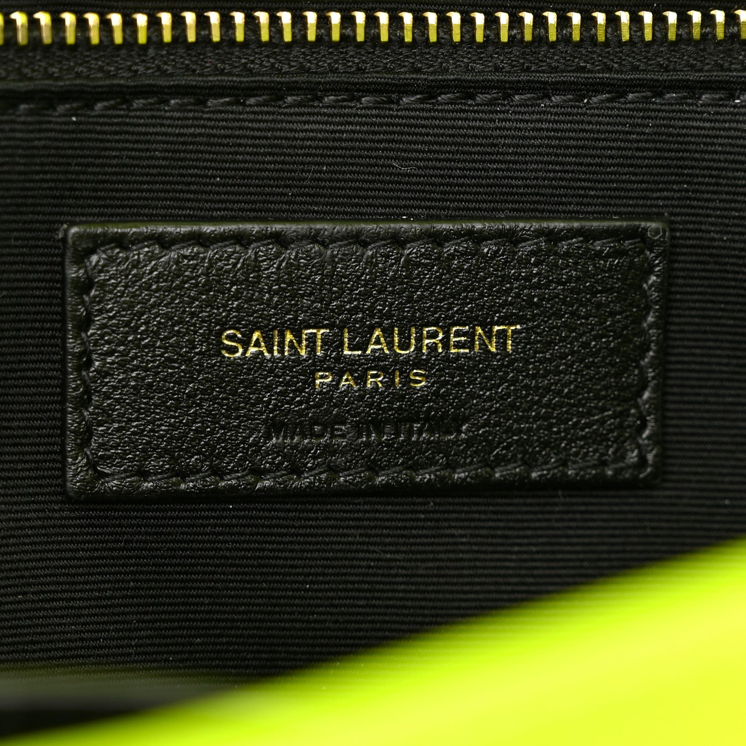 Saint Laurent Crinkled Calfskin Matelasse Monogram Medium Niki Chain Satchel Neon Yellow 6 of 10