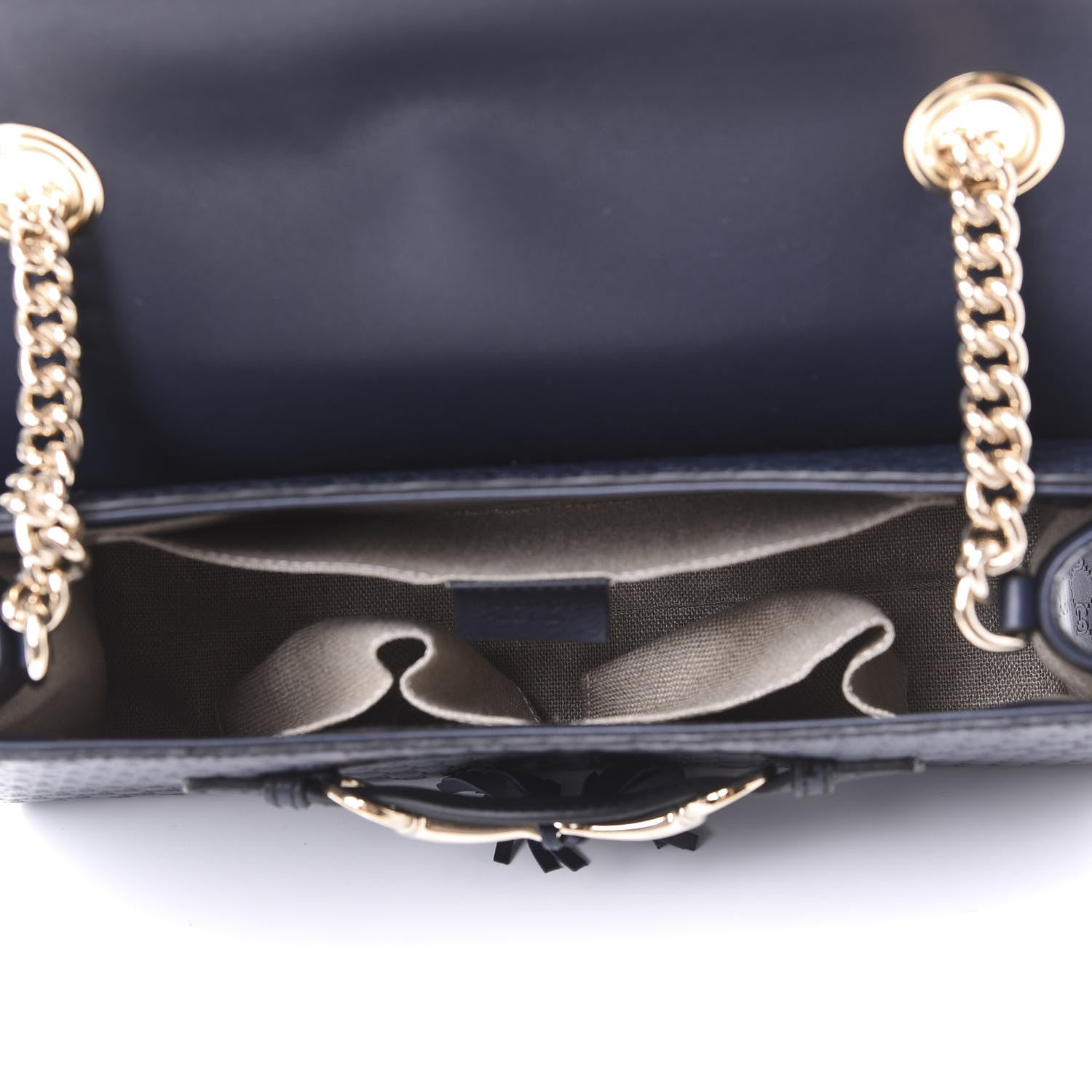 Gucci Soft Microguccissima Medium Emily Chain Shoulder Bag Blue 4 of 9