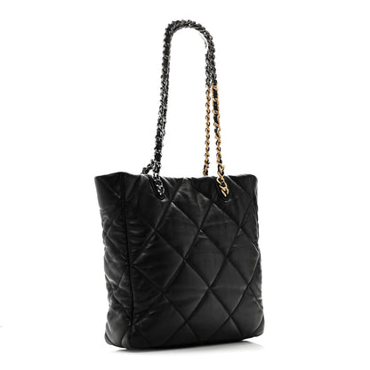 Chanel Lambskin Quilted Chanel 19 Shopping Bag Black 3 of 10
