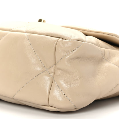 Chanel Lambskin Quilted Large Chanel 19 Flap Beige 9 of 9