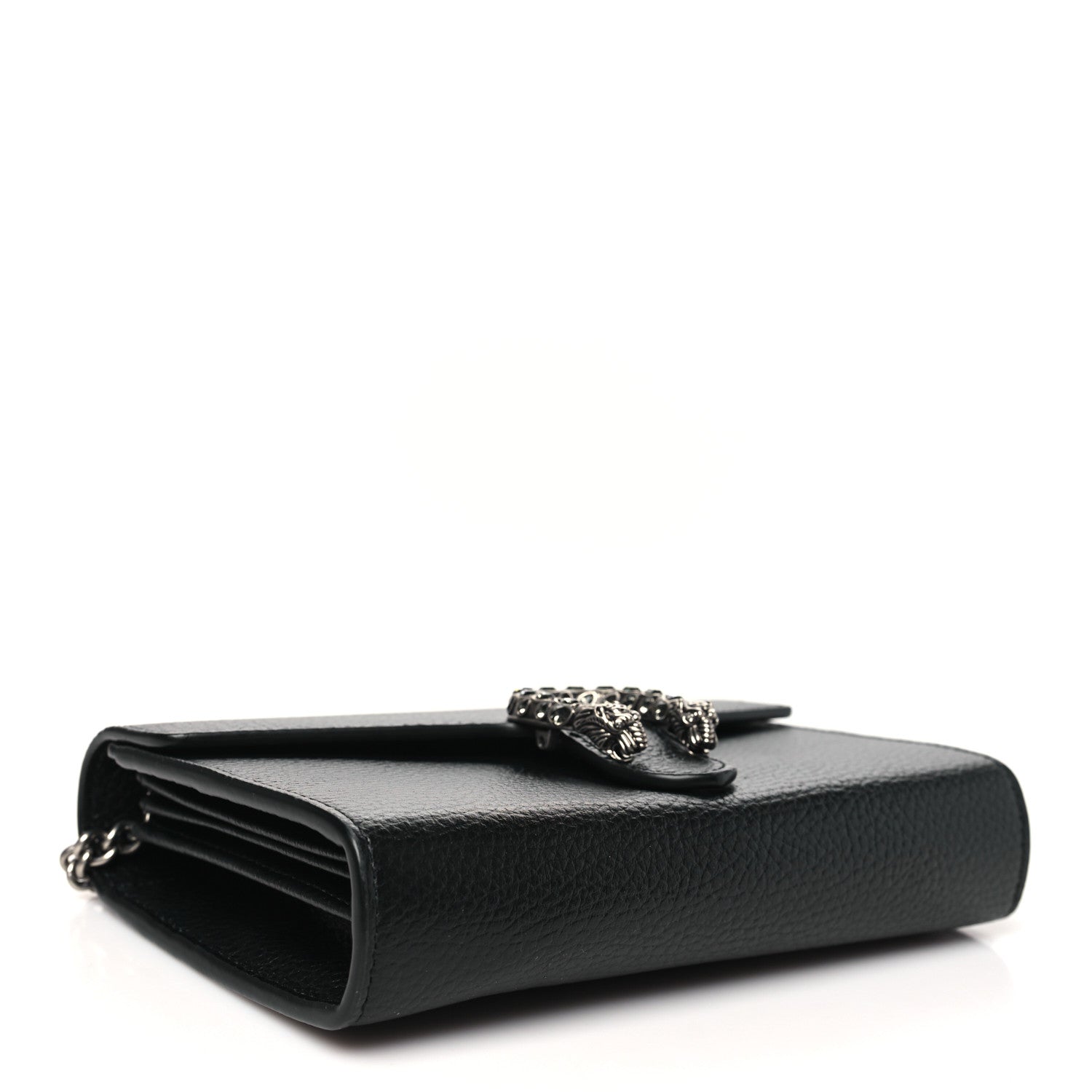 Gucci Calfskin Mini Dionysus Chain Wallet Black 4 of 10