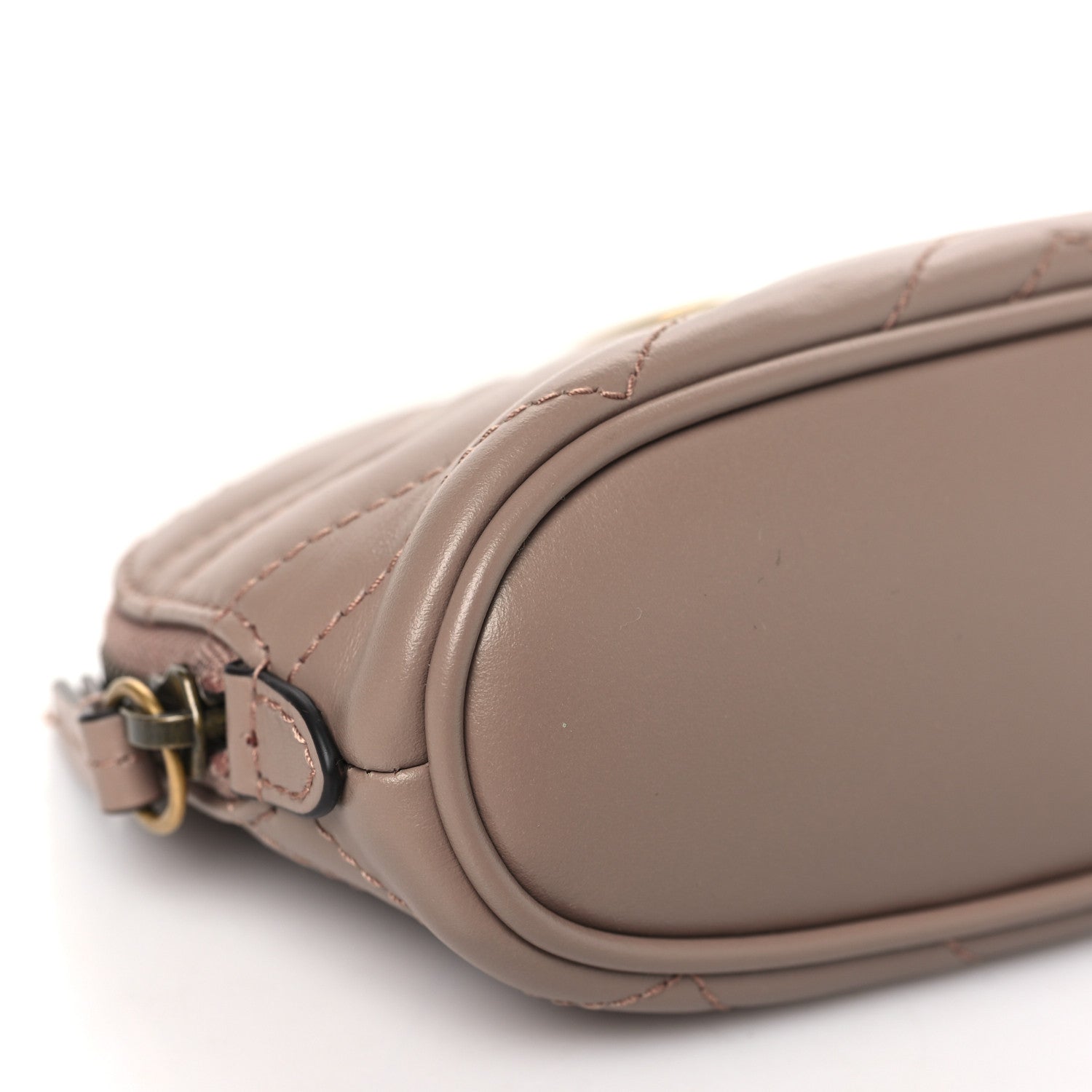 Gucci Calfskin Matelasse GG Marmont Pouch Cosmetic Case Porcelain Rose 9 of 10