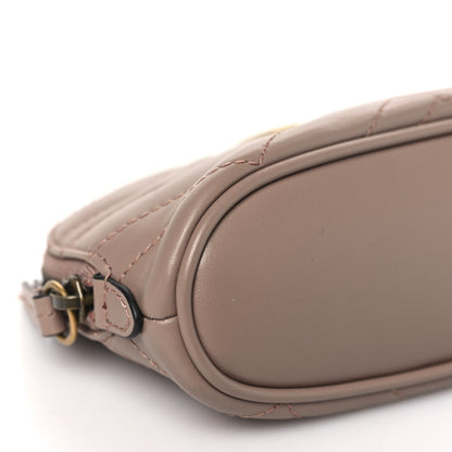 Gucci Calfskin Matelasse GG Marmont Pouch Cosmetic Case Porcelain Rose 9 of 10