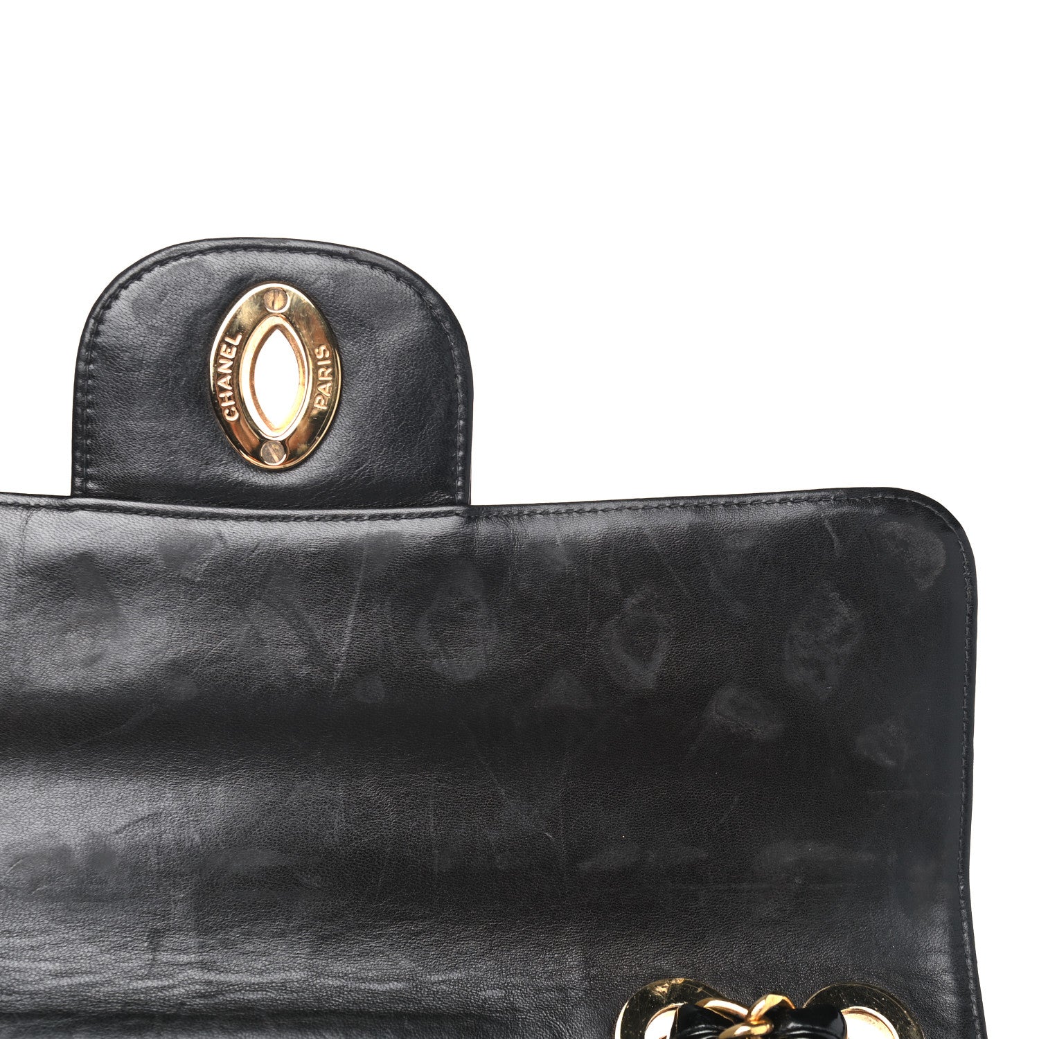 Chanel Patent Quilted XL Jumbo Single Flap Black 5 of 14