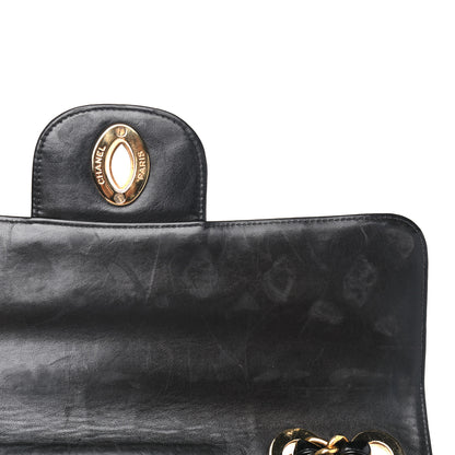 Chanel Patent Quilted XL Jumbo Single Flap Black 5 of 14