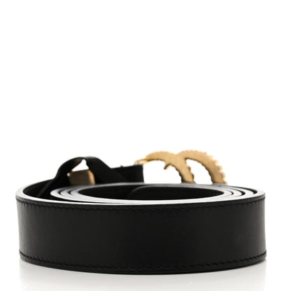 Gucci Moon Calfskin Torchon Double G 25mm Belt 85 34 Black 2 of 5