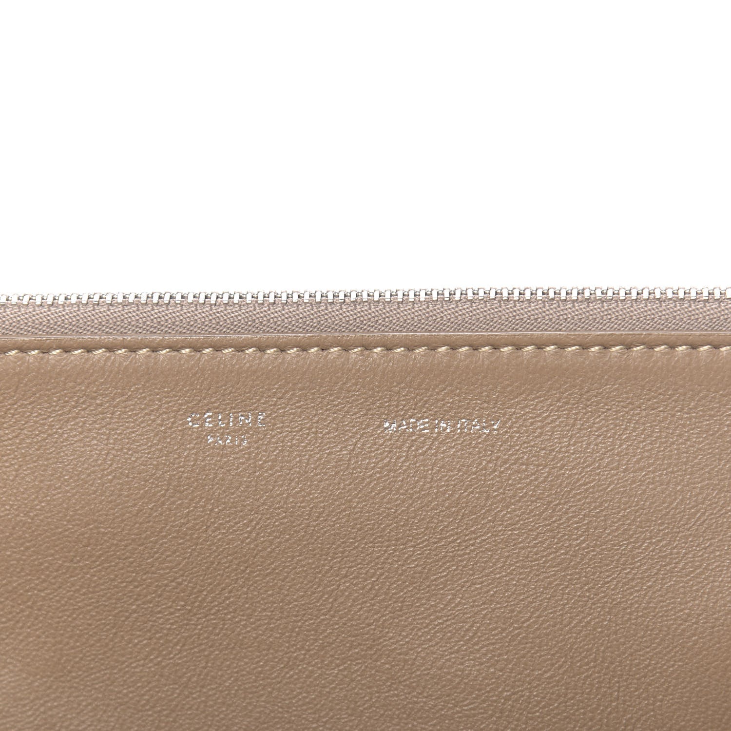 Celine Drummed Calfskin Suede Double Zip Trapeze Sand 6 of 10