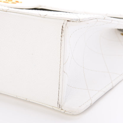 Chanel Caviar Quilted Jumbo Single Flap White 11 of 15