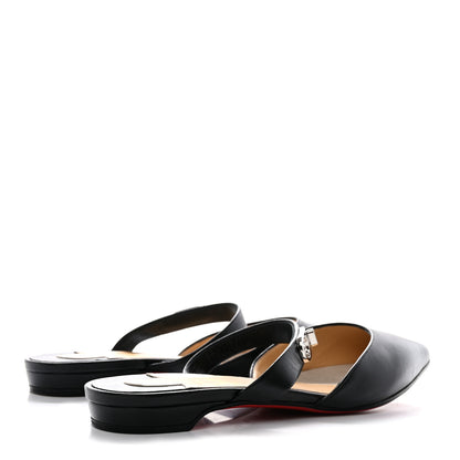 Christian Louboutin Nappa Choc Lock Flats 37 Black 4 of 9