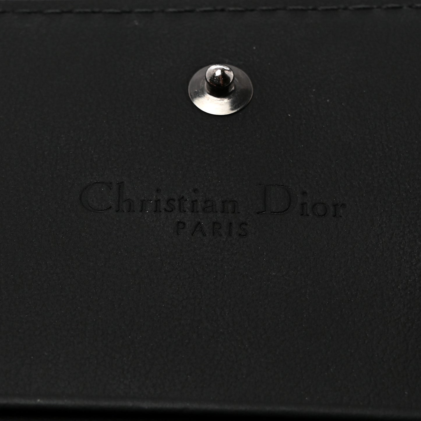 Ultra Matte Calfskin Small Lady Dior Flap Card Holder Black