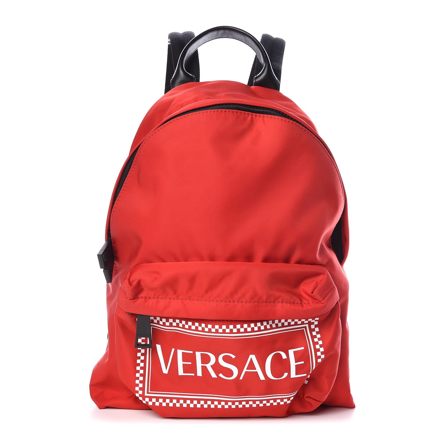 Versace Nylon 90's Vintage Logo Backpack Red White 1 of 8