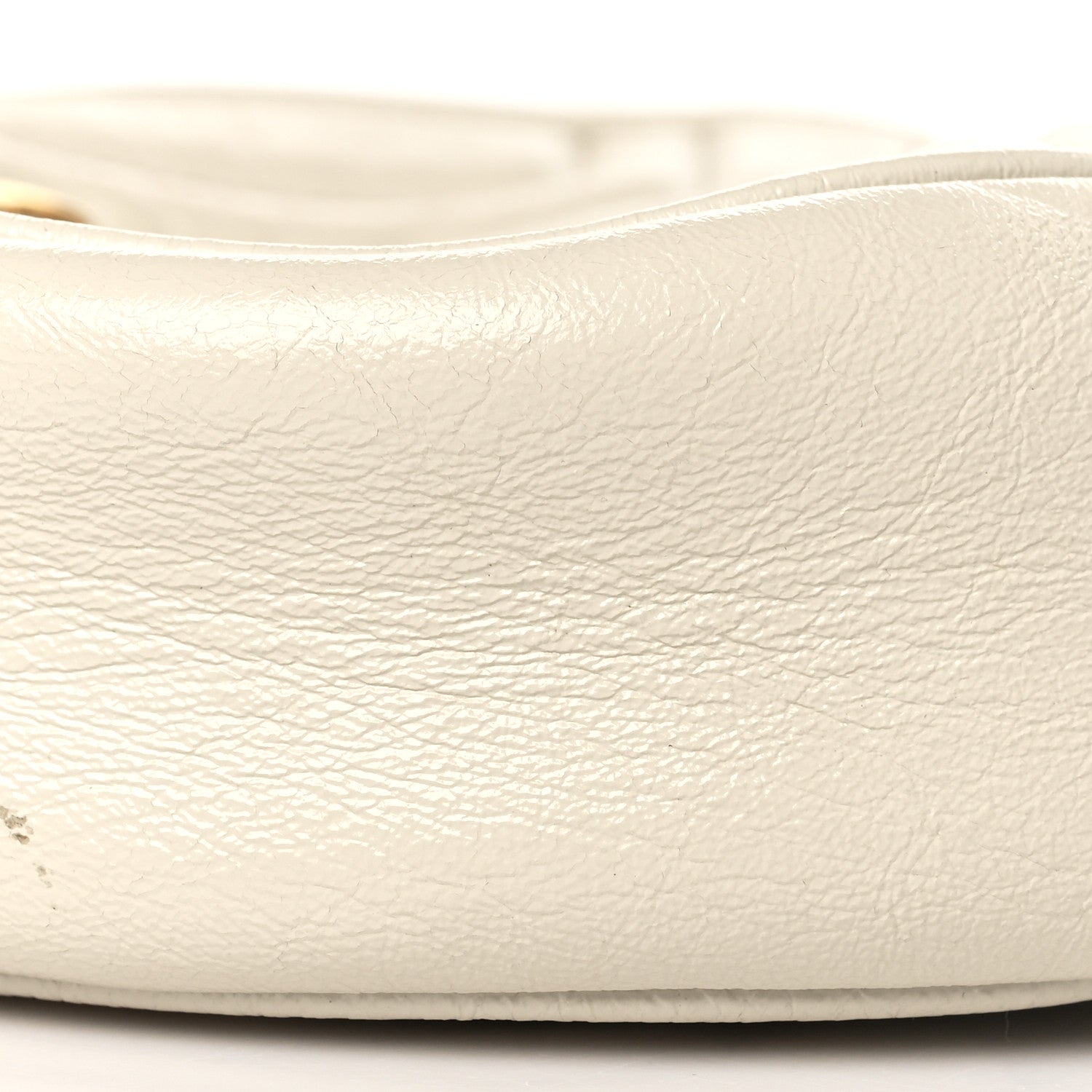 Gucci Calfskin Matelasse Mini GG Marmont Round Shoulder Bag White 8 of 12