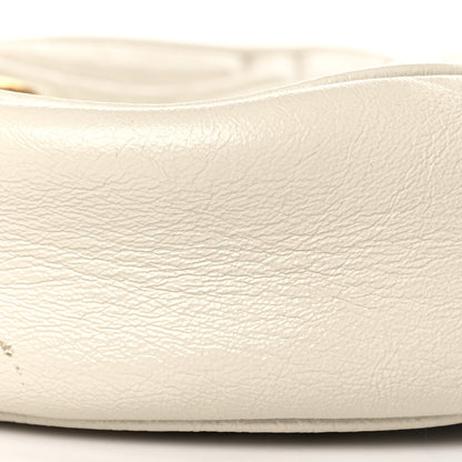 Gucci Calfskin Matelasse Mini GG Marmont Round Shoulder Bag White 8 of 12