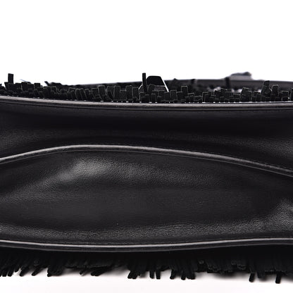 Fendi Vitello Century Opaco Monster Eyes Fringe Studded Kan I Shoulder Bag Black 8 of 12