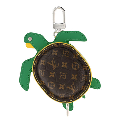 Louis Vuitton Monogram Calfskin LV Turtle Pouch Bag Charm Brown 1 of 6