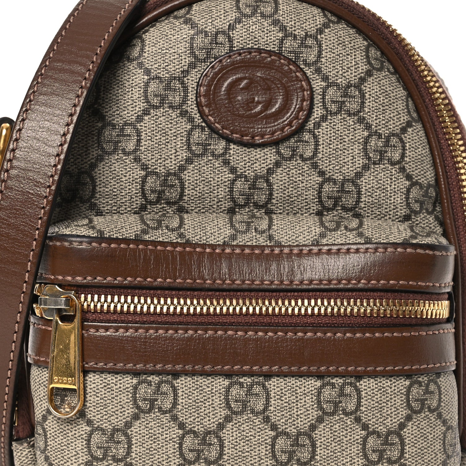 Gucci GG Supreme Monogram Azalea Calfskin Retro Interlocking G