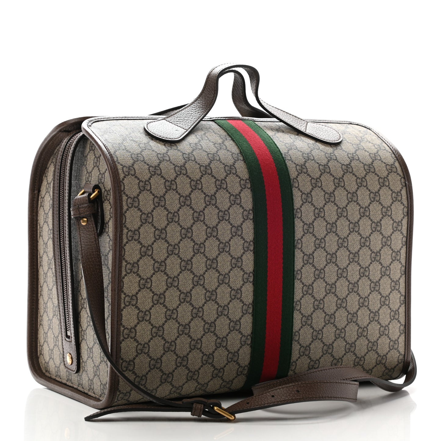 GG Supreme Monogram Web Ophidia Duffle Bag Beige New Acero