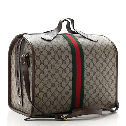 Gucci GG Supreme Monogram Web Ophidia Duffle Bag Beige New Acero 3 of 12