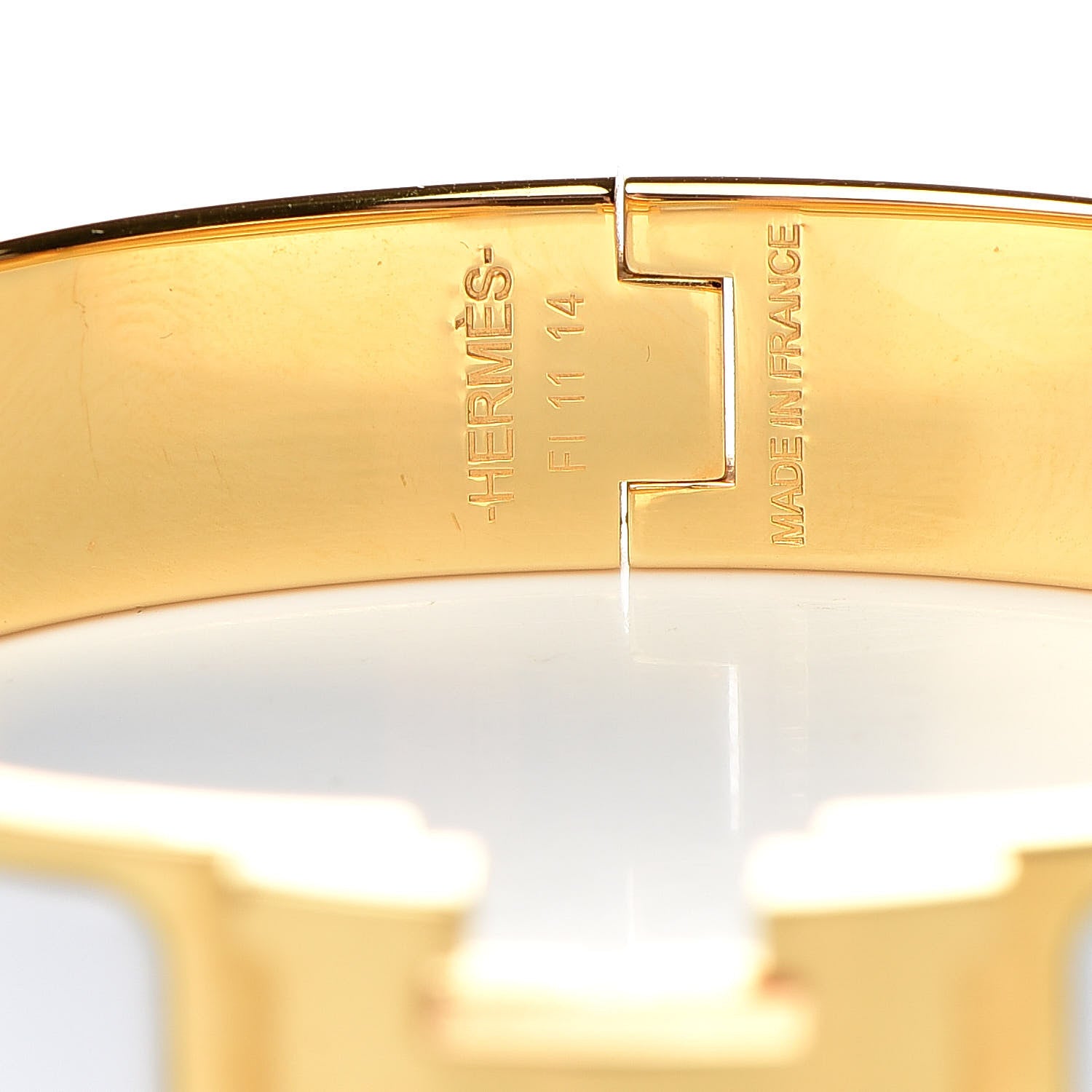 Hermes Enamel Narrow Clic Clac H Bracelet PM White 4 of 6
