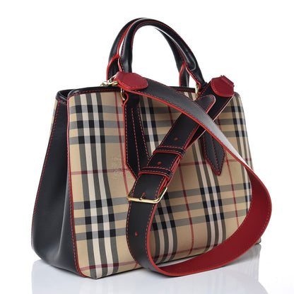 Burberry Horseferry Check Medium Ballingdon Tote Honey Black 3 of 8